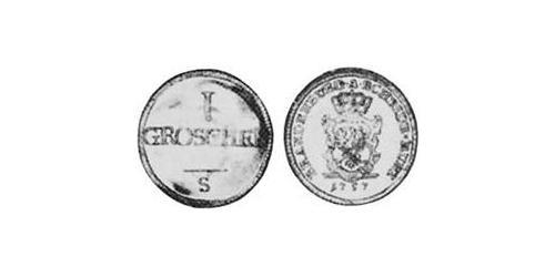1 Groschen Principato di Ansbach (1398–1792) Biglione Argento Cristiano Federico di Brandeburgo-Ansbach(1736 – 1806)