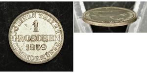 1 Groschen Hannover Plata Jorge V de Hannover (1819 - 1878)