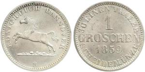 1 Groschen Hannover Silber Georg V. (Hannover) (1819 - 1878)