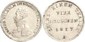 1 Groschen Kingdom of Prussia (1701-1918) Silver Frederick William III of Prussia (1770 -1840)