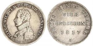 1 Groschen Королівство Пруссія (1701-1918) Срібло Фрідрих Вільгельм III, король Пруссії  (1770 -1840)
