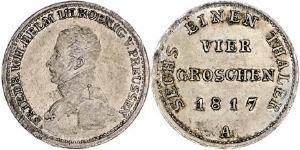 1 Groschen Королівство Пруссія (1701-1918) Срібло Фрідрих Вільгельм III, король Пруссії  (1770 -1840)