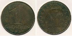 1 Grosh Federal State of Austria (1934-1938) Bronze 