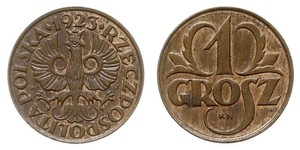 1 Grosh Segunda República Polaca (1918 - 1939) Cobre 