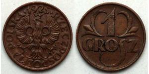 1 Grosh Deuxième République de Pologne (1918 - 1939) Cuivre 