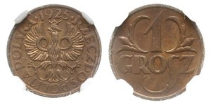 1 Grosh Deuxième République de Pologne (1918 - 1939) Cuivre 