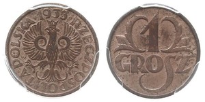 1 Grosh Deuxième République de Pologne (1918 - 1939) Cuivre 