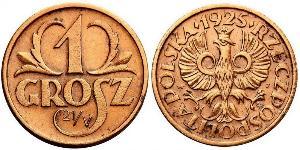 1 Grosh Deuxième République de Pologne (1918 - 1939) Cuivre 