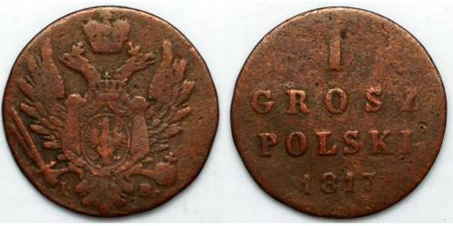 1 Grosh Regno del Congresso (1815-1915) Rame 
