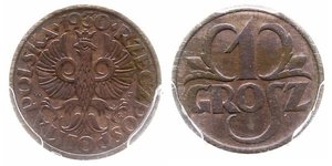 1 Grosh Seconda Repubblica Polacca (1918 - 1939) Rame 