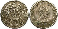 1 Grosso Estados Pontificios (752-1870) Plata Beato Inocencio XI  (1611-1689)