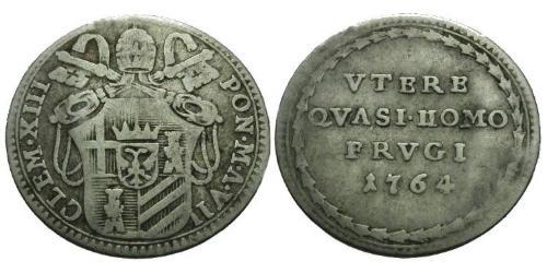 1 Grosso Kirchenstaat (752-1870) Silber Clemens XIII (1693 -1769)