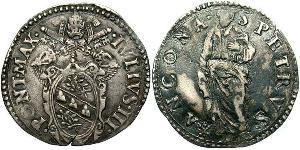 1 Guilio Папская область (752-1870) Серебро Юлий III (1487- 1555)