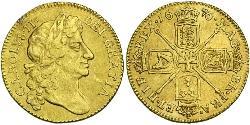 1 Guinea Kingdom of England (927-1649,1660-1707) Gold Charles II (1630-1685)