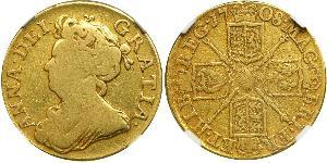1 Guinea Kingdom of England (927-1649,1660-1707) Gold Anne, Queen of Great Britain (1665-1714)