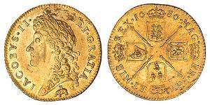 1 Guinea Kingdom of England (927-1649,1660-1707) Gold James II (1633-1701)