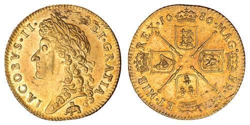 1 Guinea Königreich England (927-1649,1660-1707) Gold Jakob II (1633-1701)