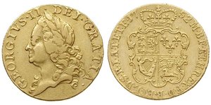 1 Guinea Regno Unito di Gran Bretagna (1707-1801) Oro Giorgio II (1683-1760)