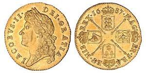 1 Guinea Reino de Inglaterra (927-1649,1660-1707) Oro Jacobo II (1633-1701)