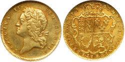 1 Guinea 大不列顛王國 (1707 - 1800) 金 乔治二世 (大不列颠) (1683 - 1760)