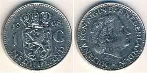 1 Gulden Royaume des Pays-Bas (1815 - ) Argent Wilhelmine (reine des Pays-Bas)(1880 - 1962) / Juliana of the Netherlands (1909 – 2004)
