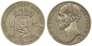 1 Gulden Royaume des Pays-Bas (1815 - ) Argent Guillaume II des Pays-Bas (1792 - 1849)