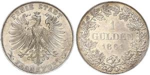 1 Gulden Ville libre de Francfort Argent 