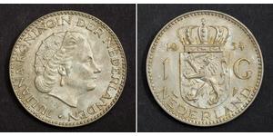 1 Gulden Royaume des Pays-Bas (1815 - ) Argent/Nickel Juliana of the Netherlands (1909 – 2004)