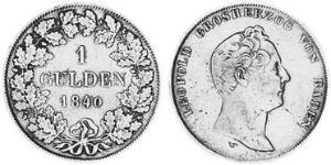 1 Gulden Grand Duchy of Baden (1806-1918) Argento 
