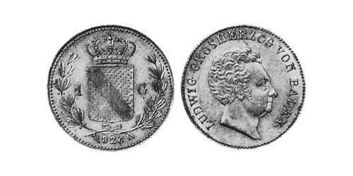 1 Gulden Grand Duchy of Baden (1806-1918) Argento 