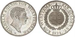 1 Gulden Regno di Württemberg (1806-1918) Argento Guglielmo I di Württemberg