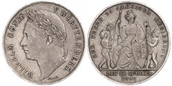 1 Gulden Regno di Württemberg (1806-1918) Argento Guglielmo I di Württemberg