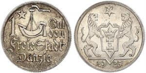 1 Gulden Gdansk (1920-1939) Plata 