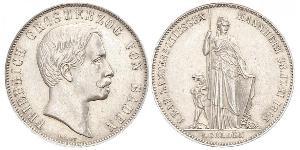 1 Gulden Gran Ducado de Baden (1806-1918) Plata Federico I de Baden (1826 - 1907)