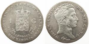 1 Gulden Países Bajos Plata William I of the Netherlands (1772 - 1843)