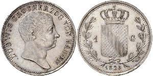 1 Gulden Grand Duchy of Baden (1806-1918) Silber Ludwig I. (Baden)(1763 - 1830)