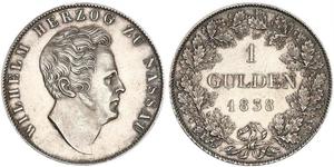 1 Gulden Herzogtum Nassau (1806 - 1866) Silber Wilhelm I. (Nassau)