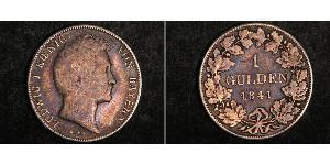 1 Gulden Königreich Bayern (1806 - 1918) Silber Ludwig I. (Bayern)(1786 – 1868)
