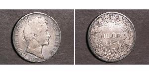 1 Gulden Königreich Bayern (1806 - 1918) Silber Ludwig I. (Bayern)(1786 – 1868)