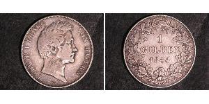1 Gulden Königreich Bayern (1806 - 1918) Silber Ludwig I. (Bayern)(1786 – 1868)