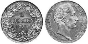 1 Gulden Königreich Bayern (1806 - 1918) Silber Maximilian II. Joseph (Bayern)(1811 - 1864)