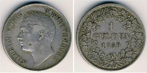 1 Gulden Königreich Württemberg (1806-1918) Silber Wilhelm I. (Württemberg)