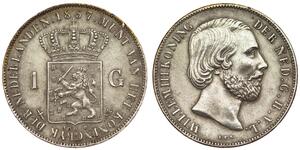 1 Gulden Königreich der Niederlande (1815 - ) Silber 