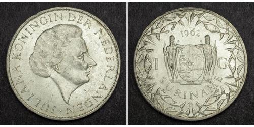 1 Gulden Suriname (1975 - ) Silber Juliana of the Netherlands (1909 – 2004)