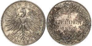 1 Gulden Free City of Frankfurt Silver 