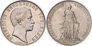 1 Gulden Grand Duchy of Baden (1806-1918) Silver Frederick I, Grand Duke of Baden (1826 - 1907)