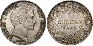 1 Gulden Kingdom of Bavaria (1806 - 1918) Silver Ludwig I of Bavaria (1786 – 1868)