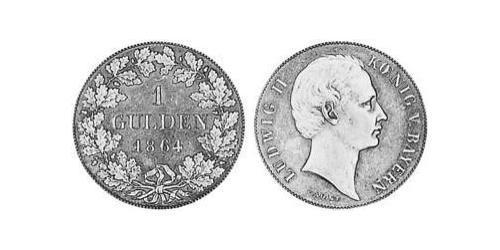 1 Gulden Kingdom of Bavaria (1806 - 1918) Silver Ludwig II of Bavaria (1845 – 1886)