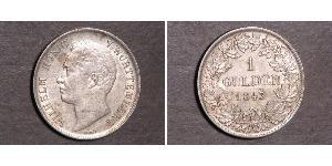 1 Gulden Kingdom of Württemberg (1806-1918) Silver William I of Württemberg