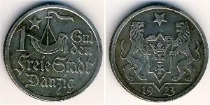 1 Gulden 但澤自由市 (1920 - 1939) 銀 